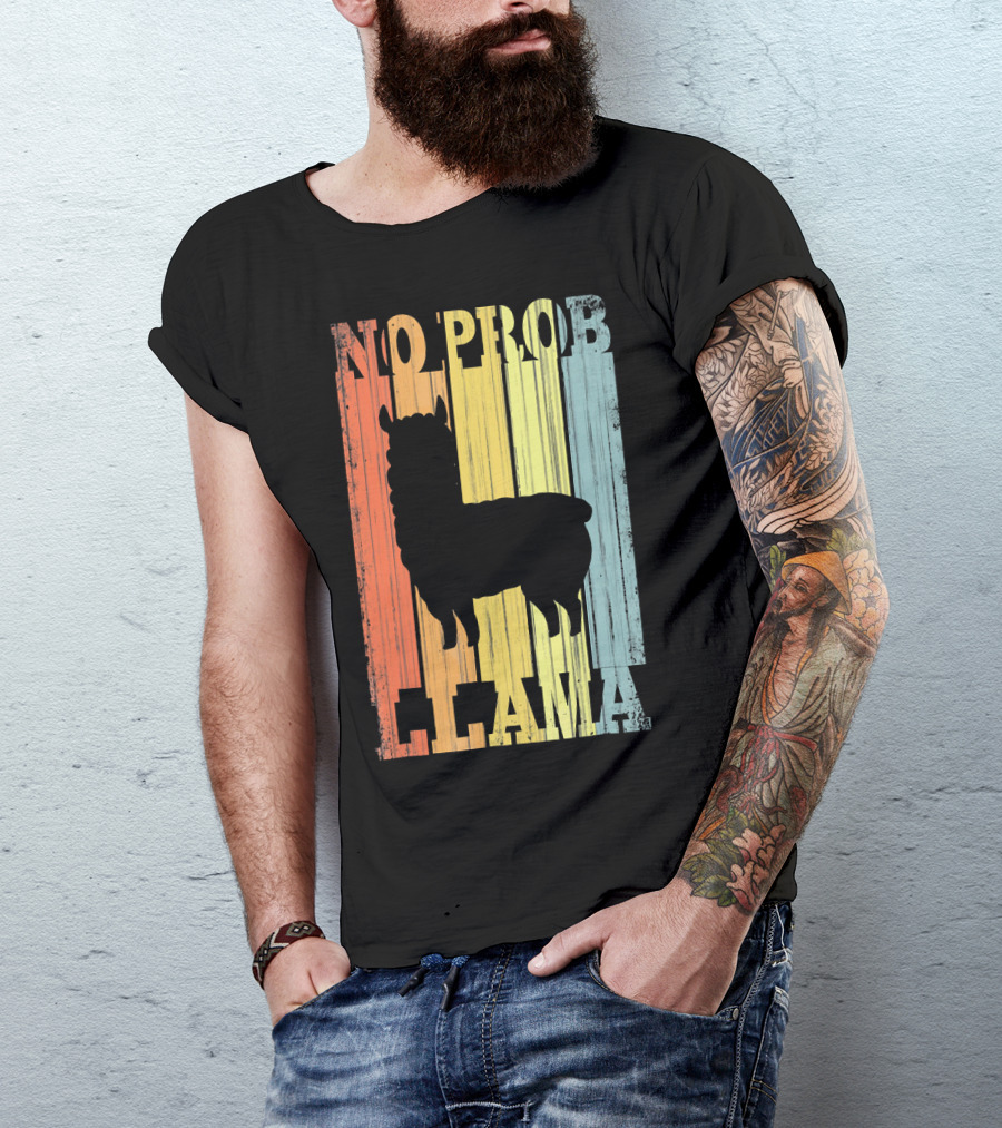 No Prob Llama Retro Vintage T-Shirt
