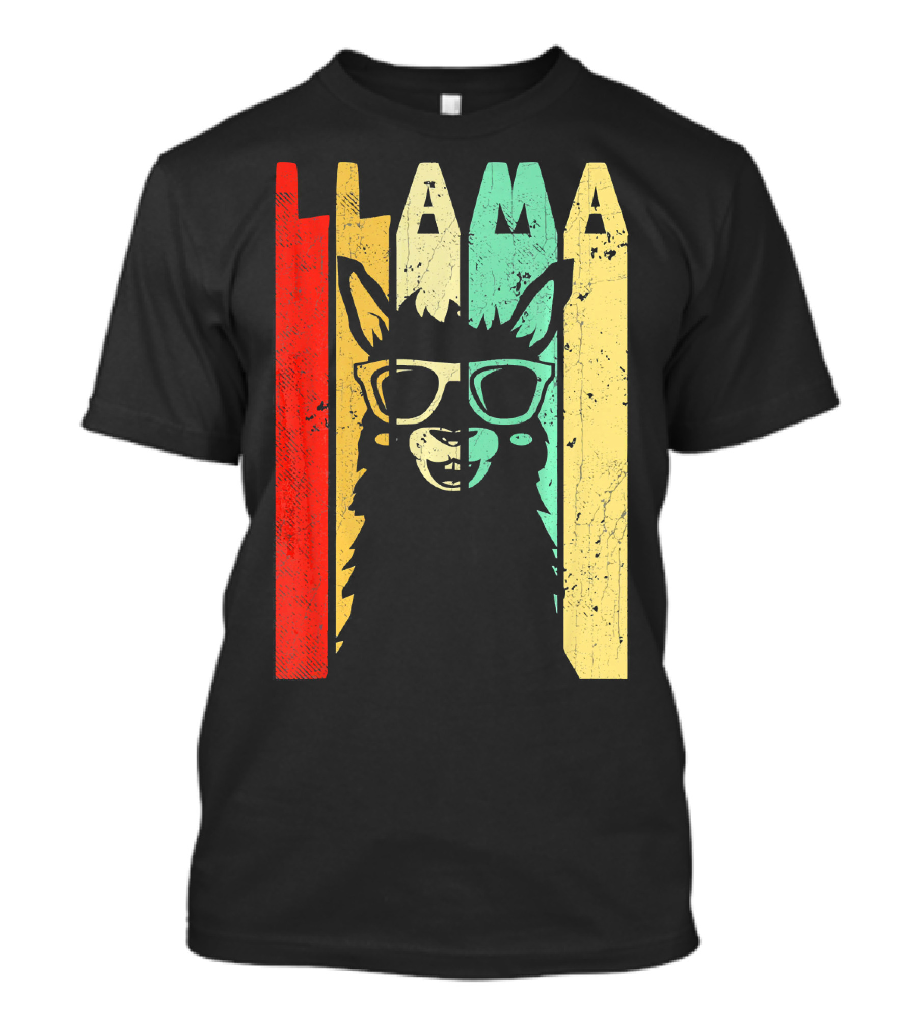 Llama Funny Alpaca Retro Vintage Sunglasses T-Shirt