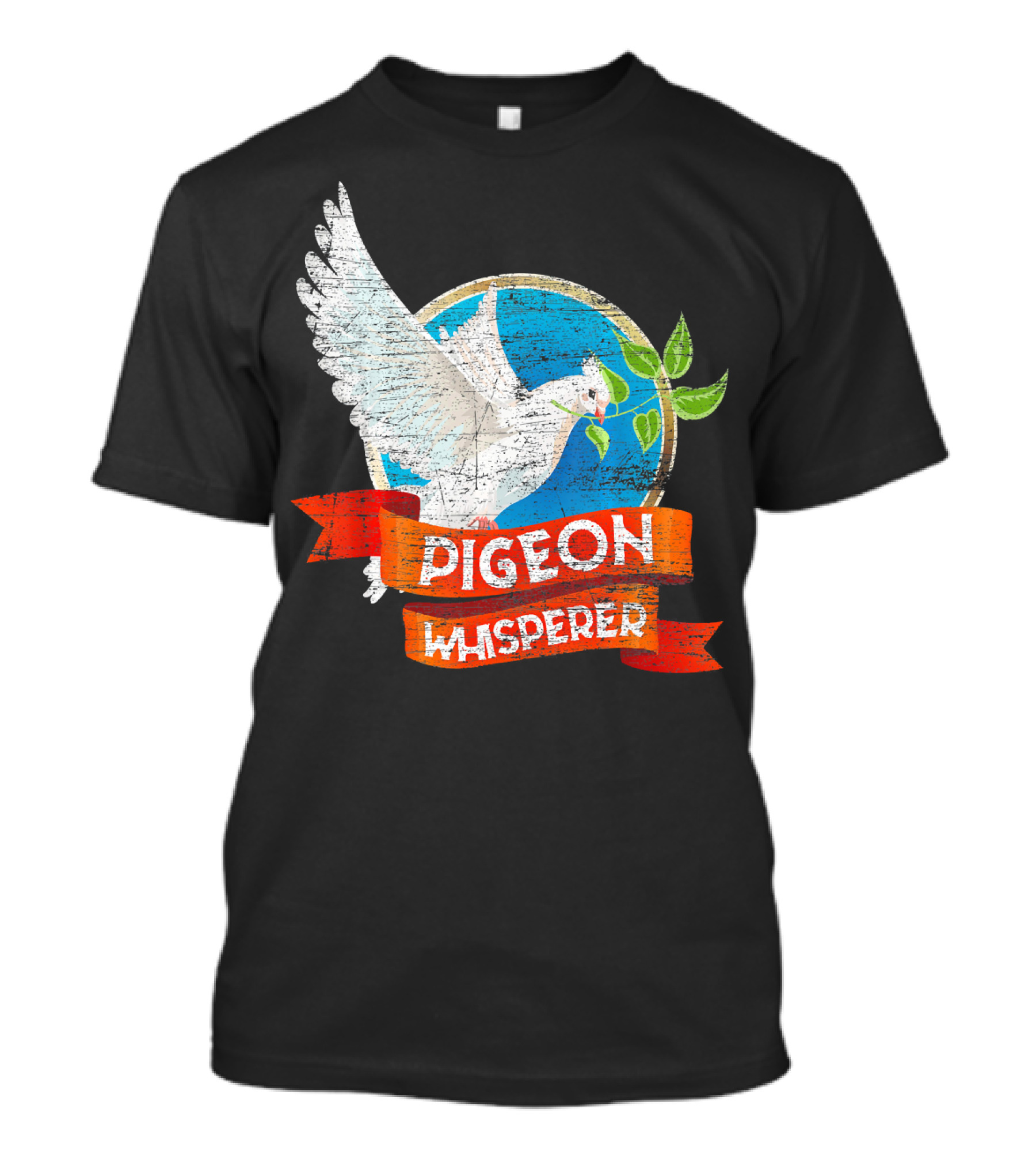 Pigeon Whisperer Dove With Olive Branch T-Shirt