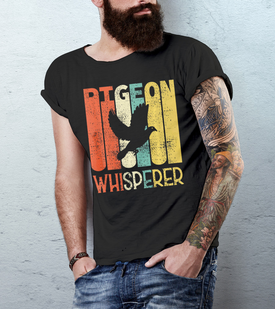 Retro Pigeon Whisperer Vintage Carrier Bird T-Shirt