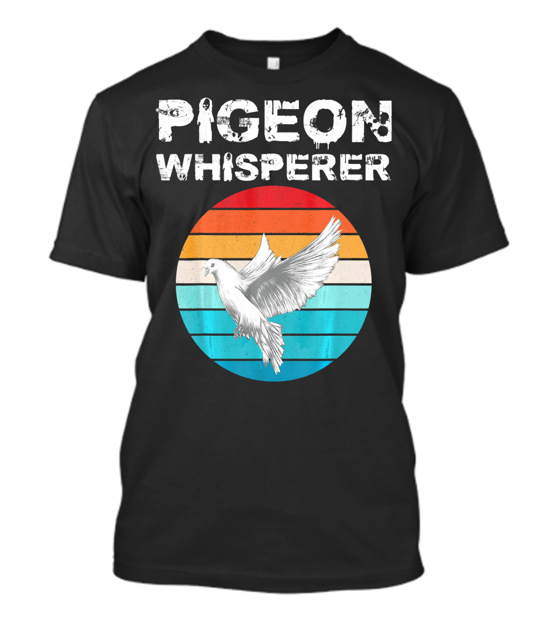 Pigeon Whisperer Retro Sunset Bird Owner T-Shirt