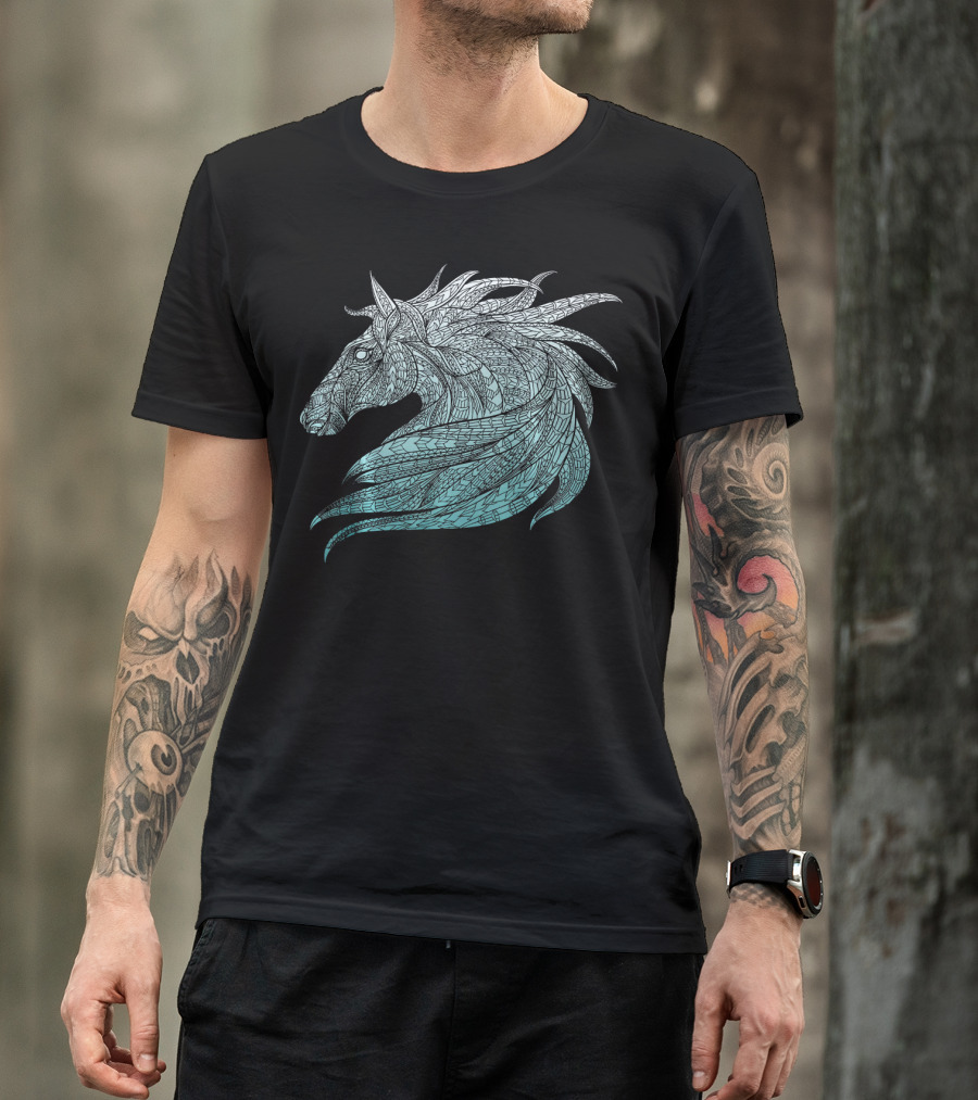 Maverick Infanta Inspirational Horse Illustration CUA Fantasy T-Shirt
