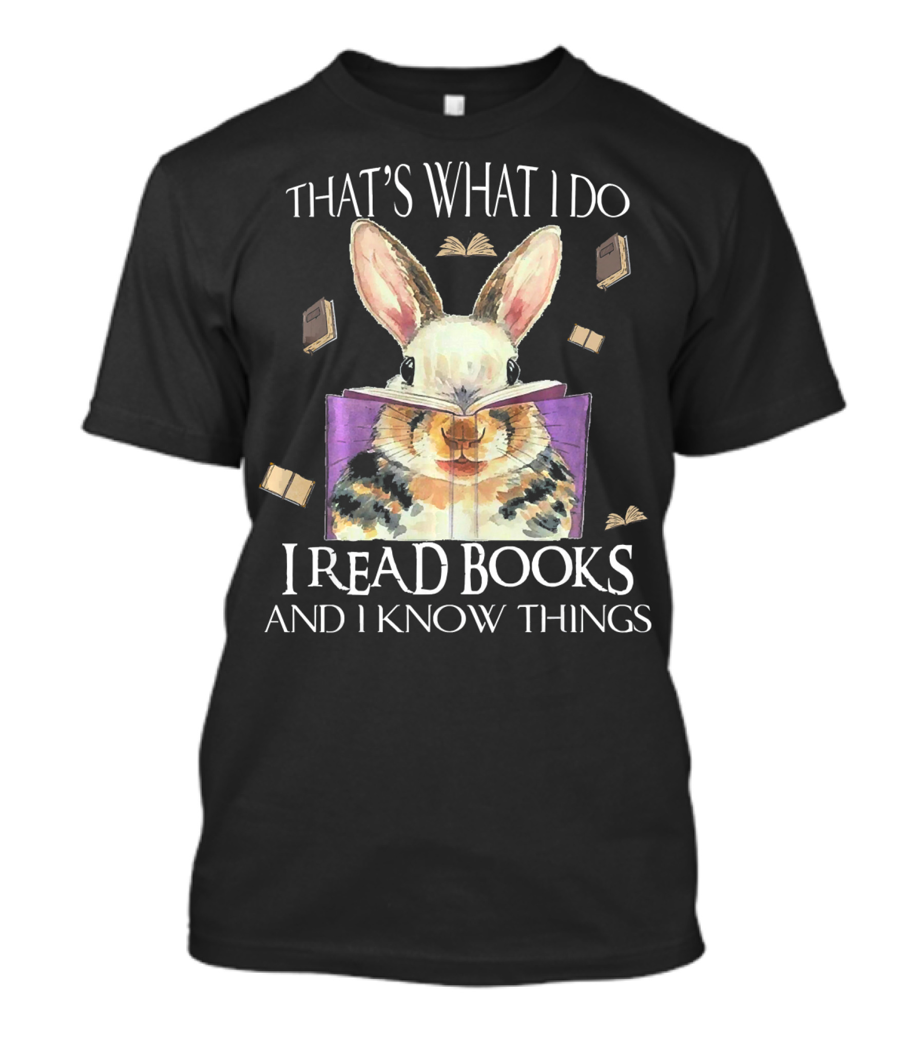 That's What I Do I Read Books And I Know Things Rabbit T-Shirt