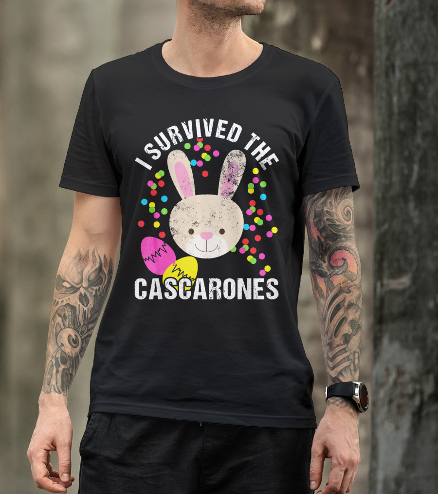 I Survived The Cascarones Mexican Easter Bunny Confetti Eggs T-Shirt