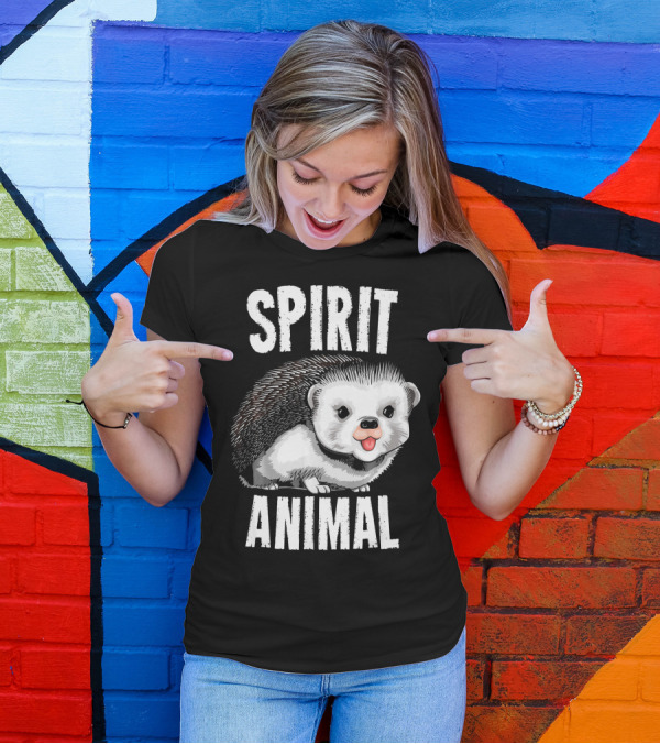 Spirit Animal Hedgehog Funny Spicky Anim T-Shirt