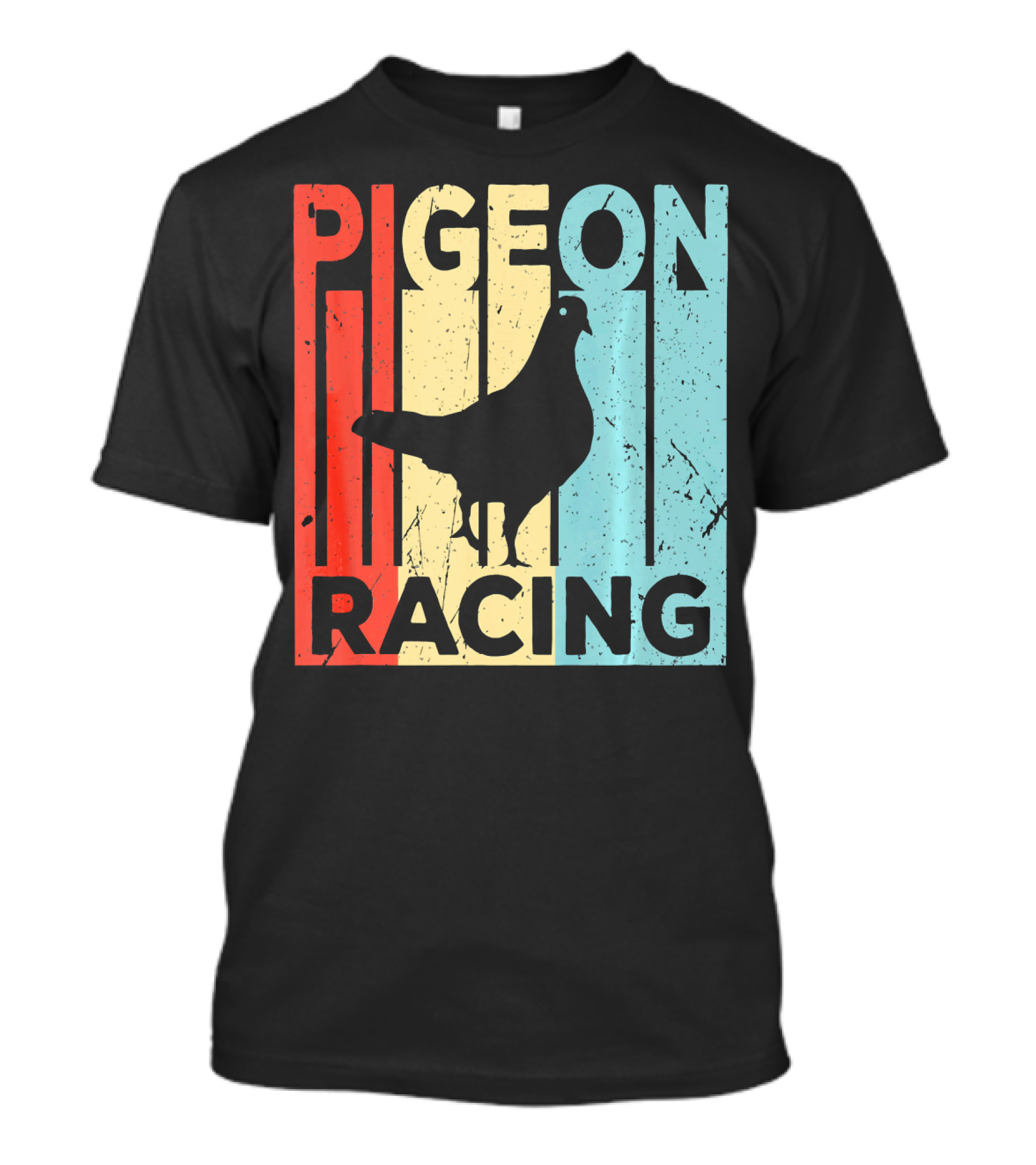 Pigeon Racing Retro Silhouette Vintage Colors T-Shirt
