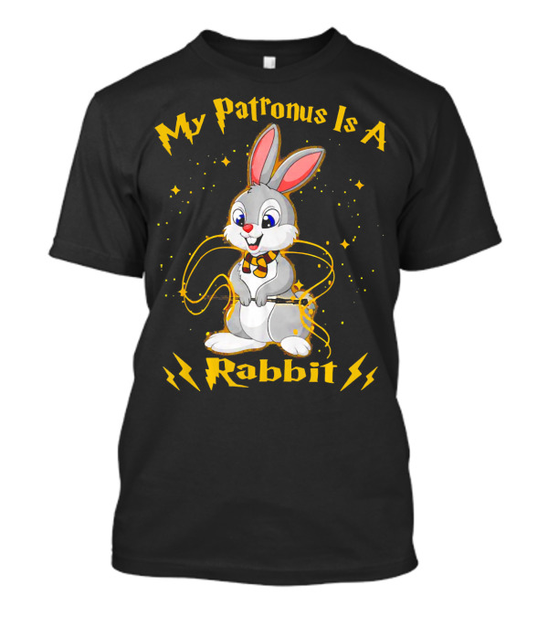 My Patronus Is A Rabbit Magic Bunny Fantasy Charm T-Shirt