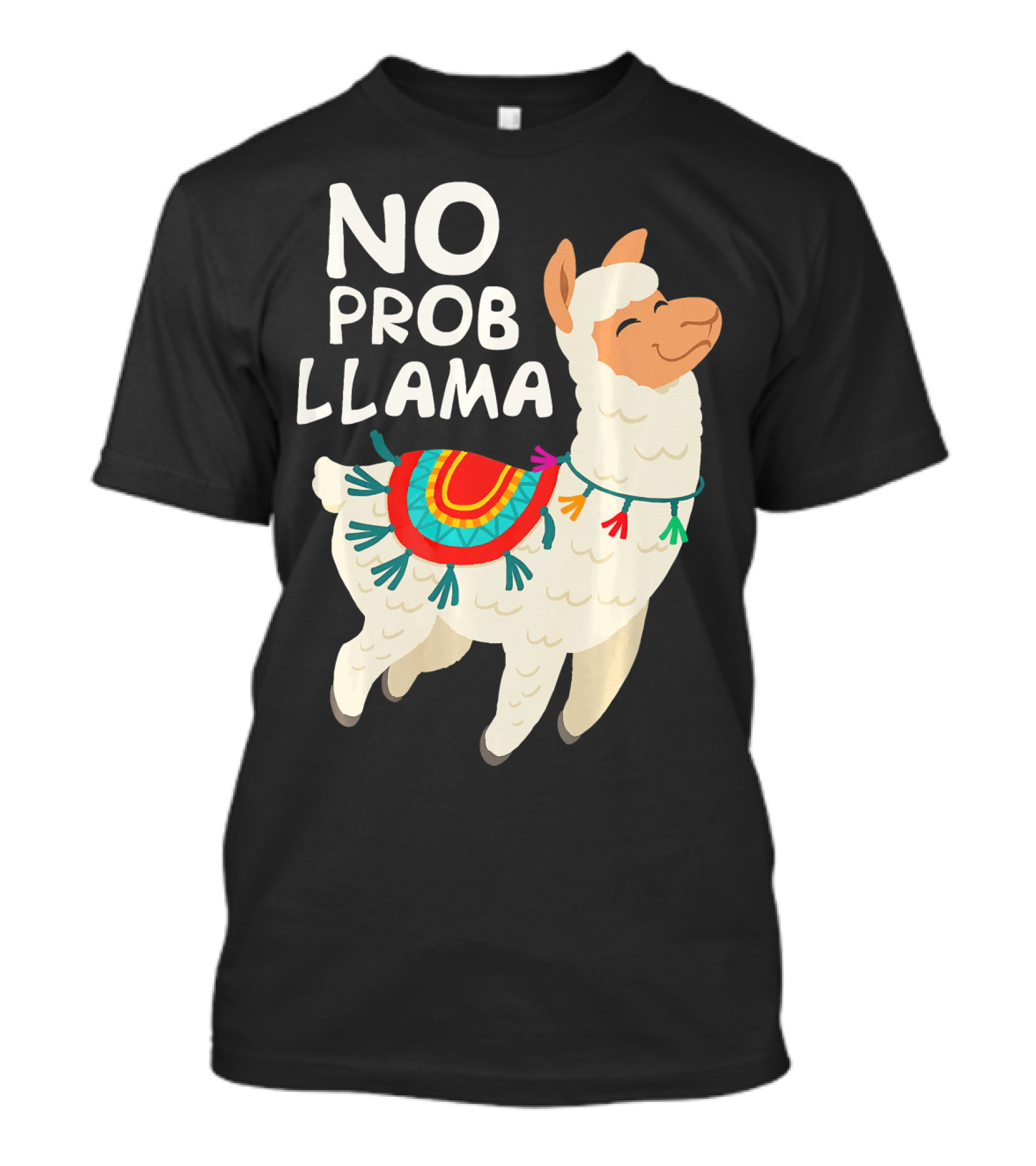 No Prob Llama Llama Colorful Blanket T-Shirt
