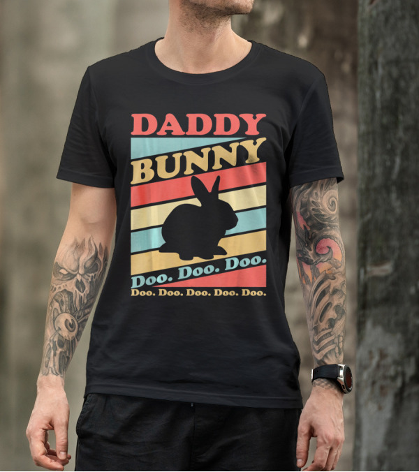 Daddy Bunny Doo Doo Doo Retro Vintage T-Shirt