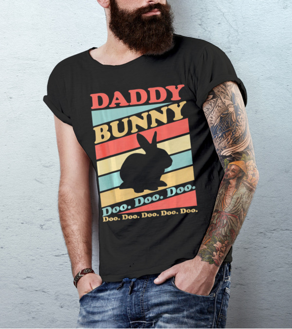 Daddy Bunny Doo Doo Doo Retro Vintage T-Shirt