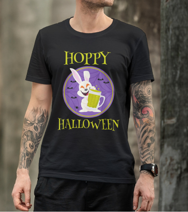 Hoppy Halloween Scary Bunny Rabbit T-Shirt