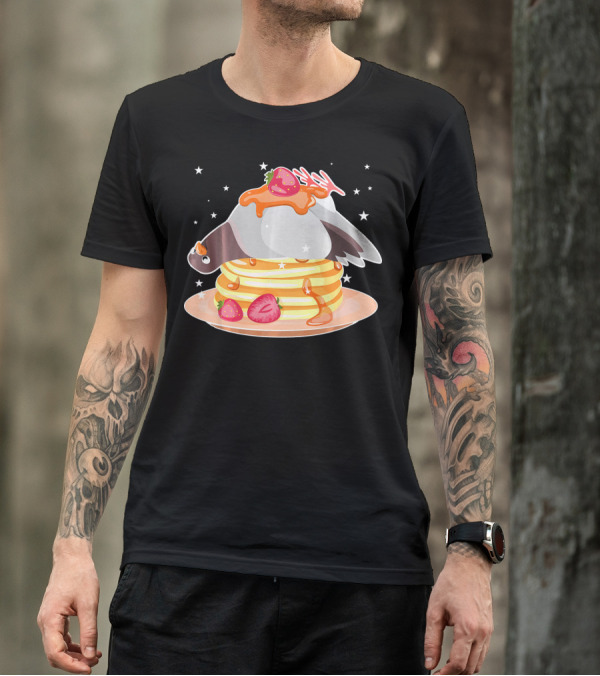 Pigeon Pancake With Strawberries And Maple Drizzle T-Shirt