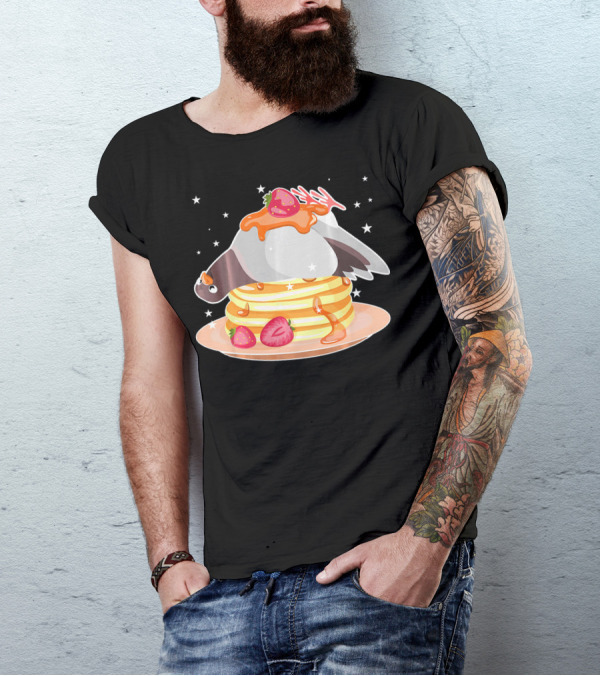 Pigeon Pancake With Strawberries And Maple Drizzle T-Shirt