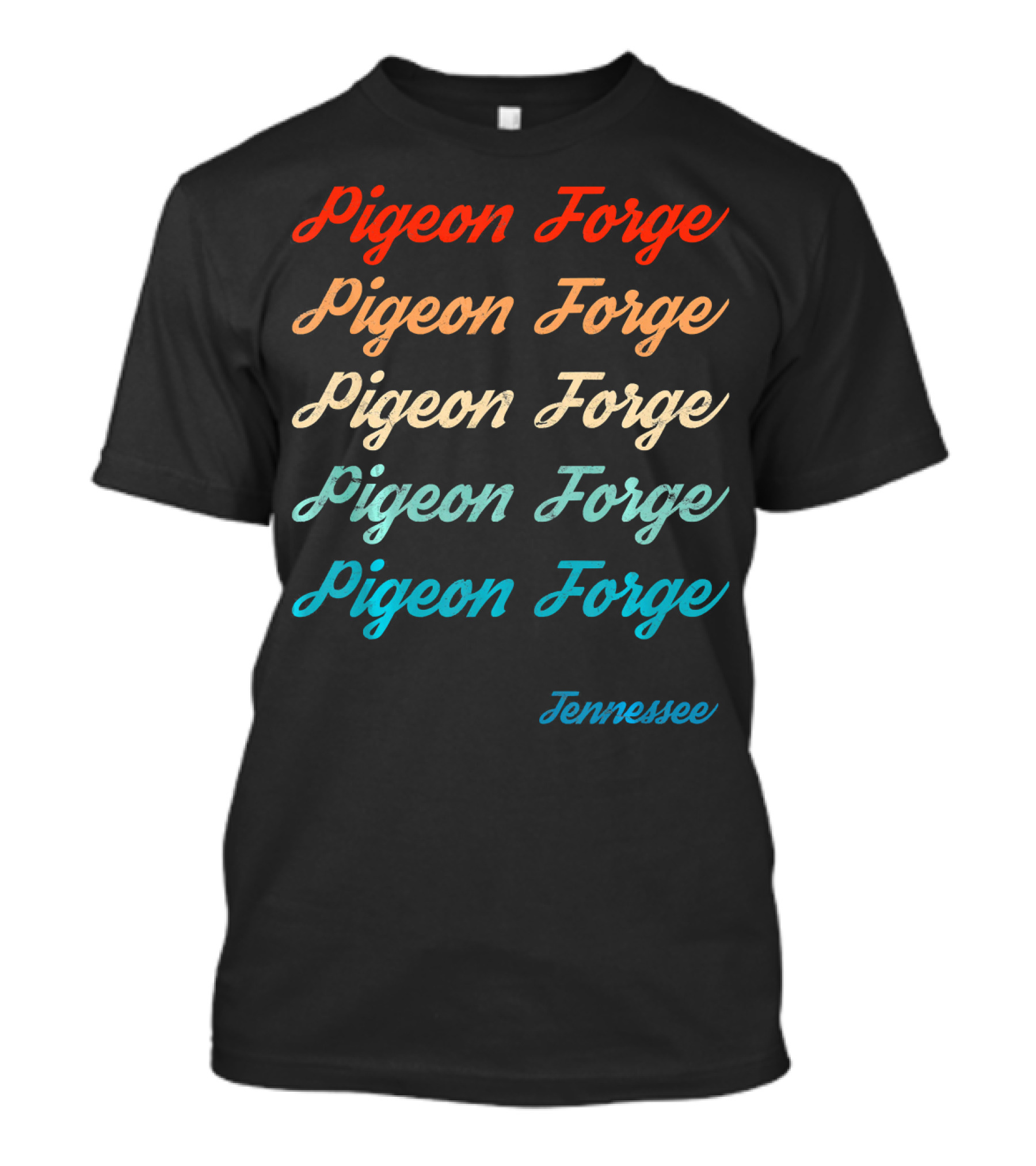 Pigeon Forge Tennessee Multi-Color Script T-Shirt