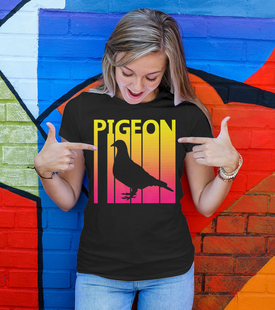 Pigeon Retro Sunset T-Shirt