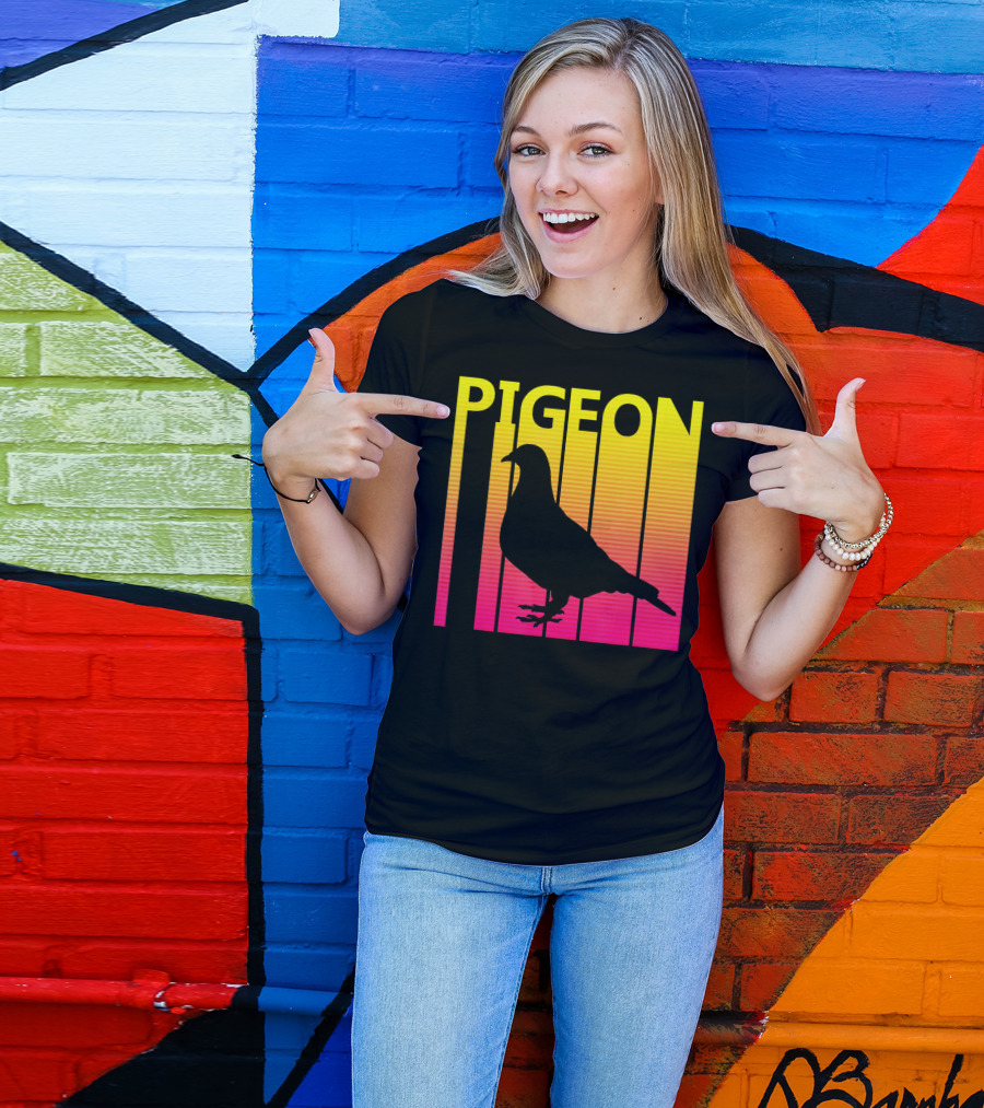 Pigeon Retro Sunset T-Shirt