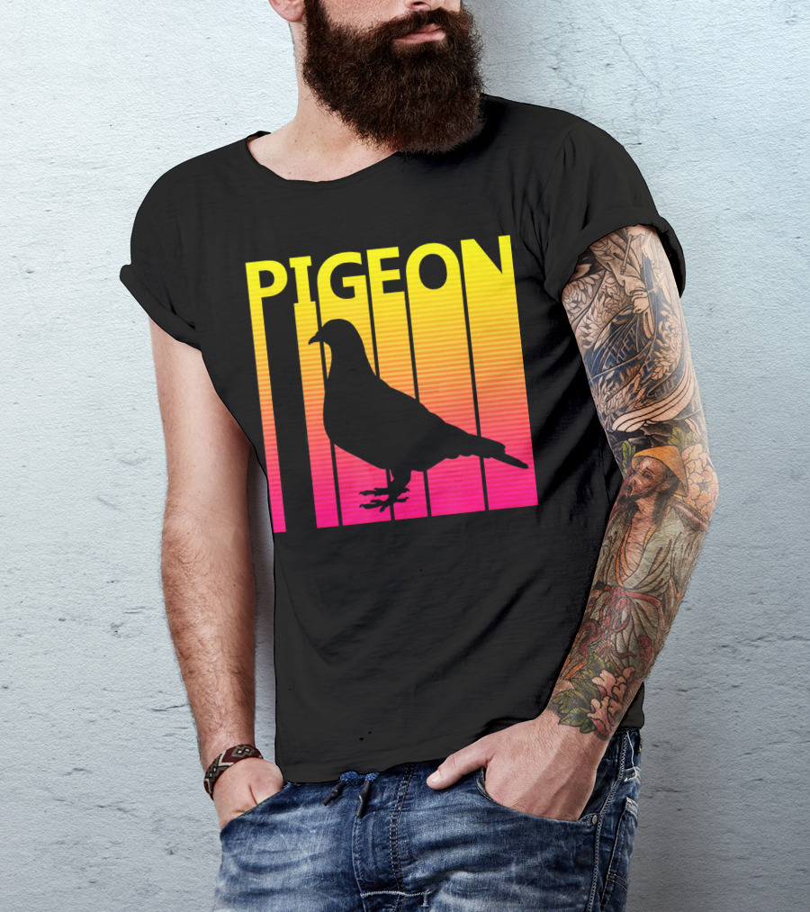 Pigeon Retro Sunset T-Shirt