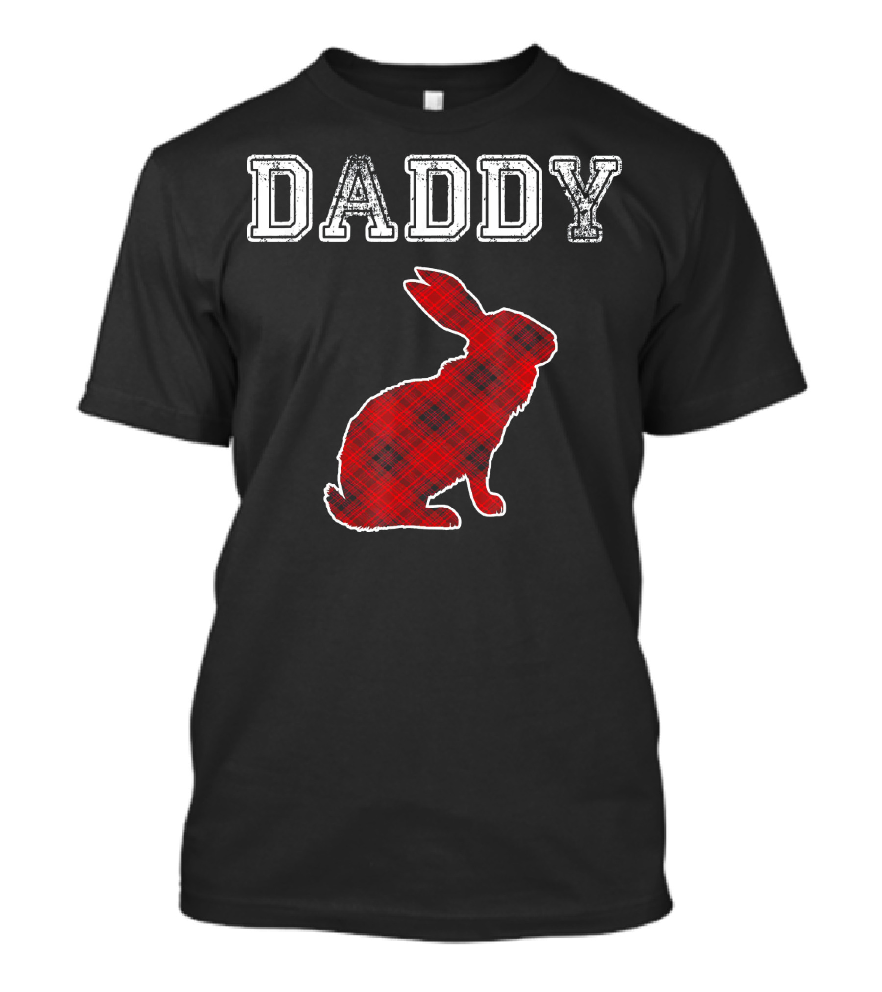 Daddy Red Plaid Rabbit Buffalo T-Shirt