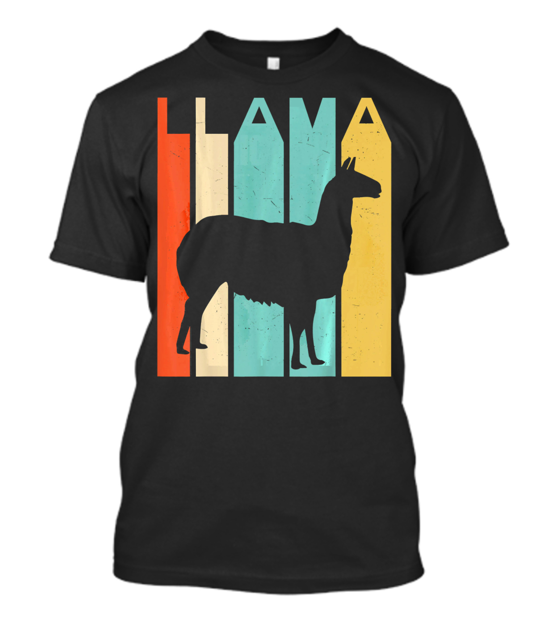 Retro Vintage Llama Love Bold Colorful T-Shirt