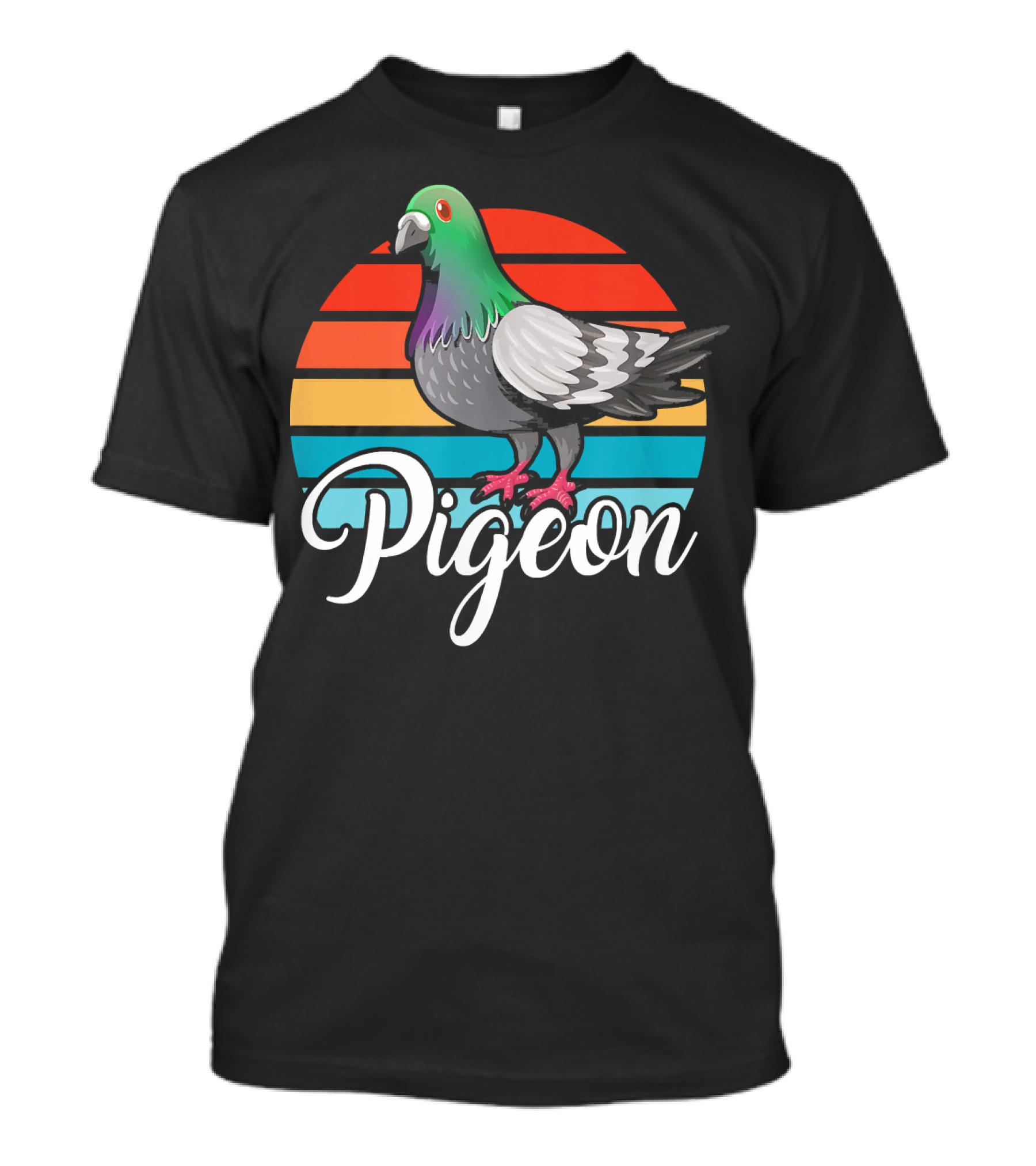 Mens Dove Pigeon Breeder Retro Sunset T-Shirt