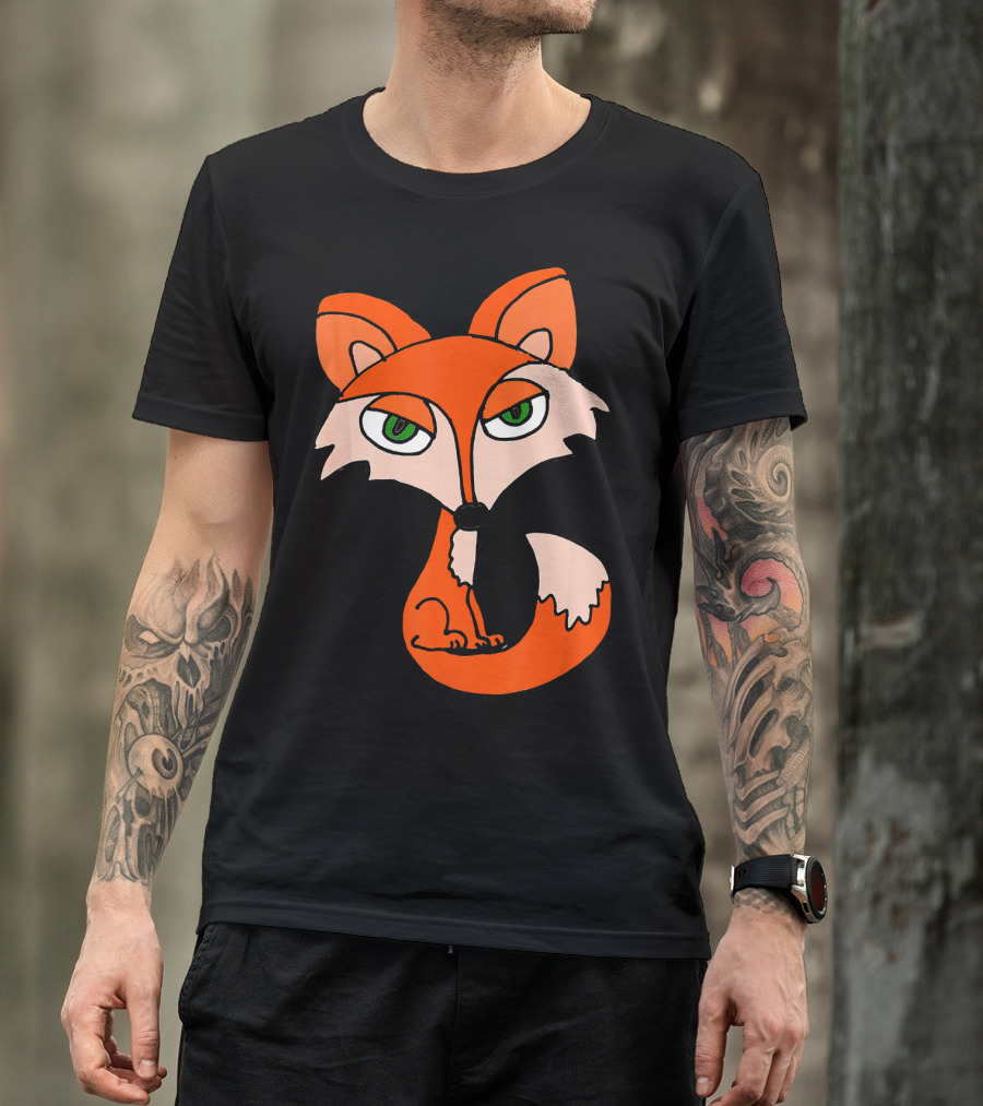 Smiletodaytees Cool Foxy Red Fox Cartoon T-Shirt