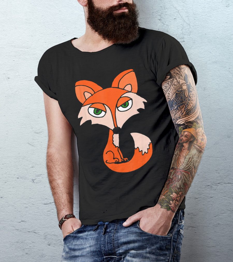 Smiletodaytees Cool Foxy Red Fox Cartoon T-Shirt