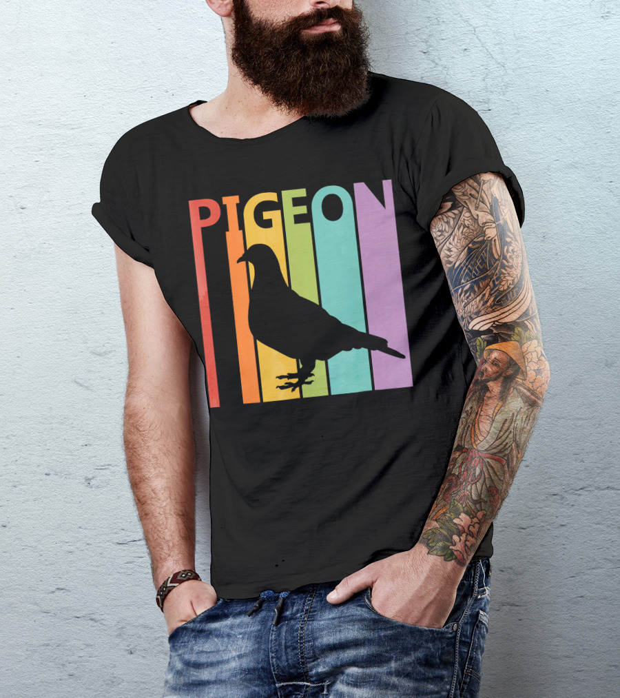 Pigeon Vintage Rainbow T-Shirt