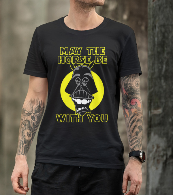May The Horse Be With You Darth Vader Mashup T-Shirt