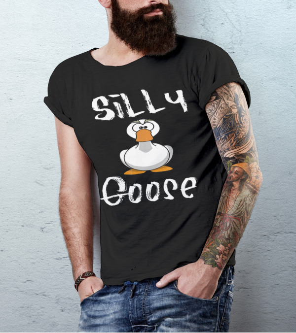 Silly Goose Funny Bird Canad Goose Cartoon T-Shirt