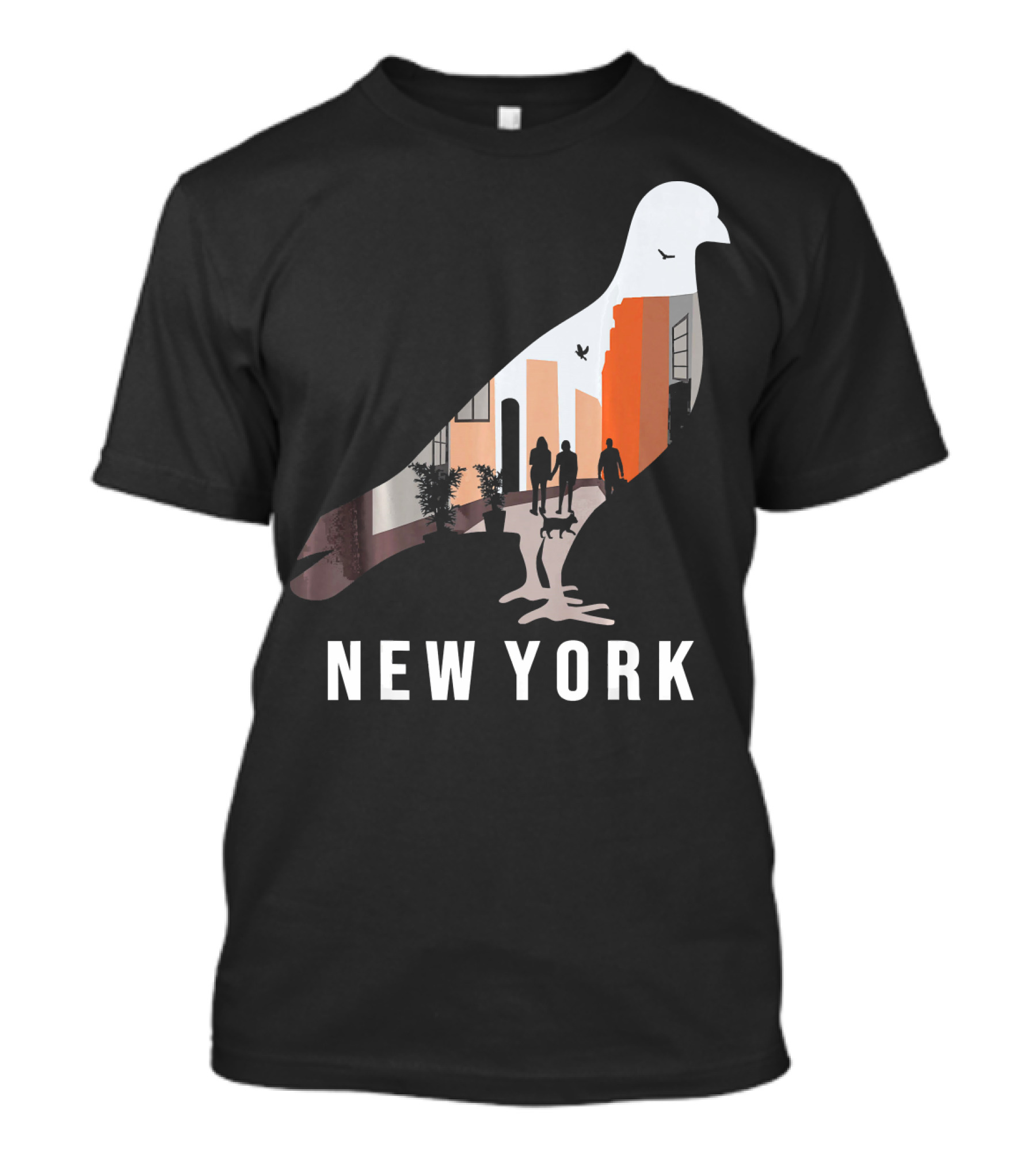 NEW YORK CITY MANHATTA PIGEON T-Shirt