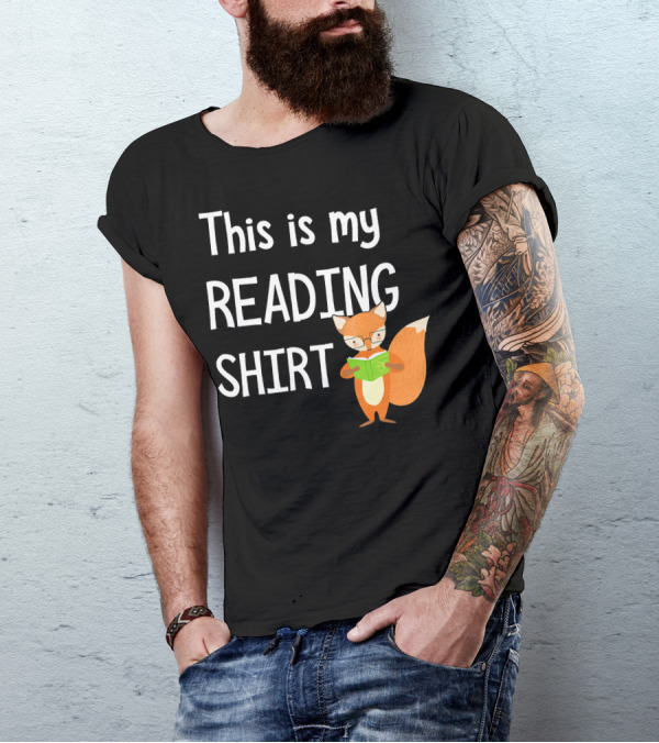 This Is My Reading Shirt With Fox Reading A Book T-Shirt