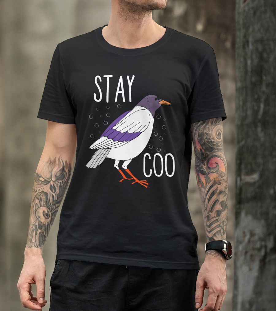 Stay Coo Funny Mottle Pigeon T-Shirt