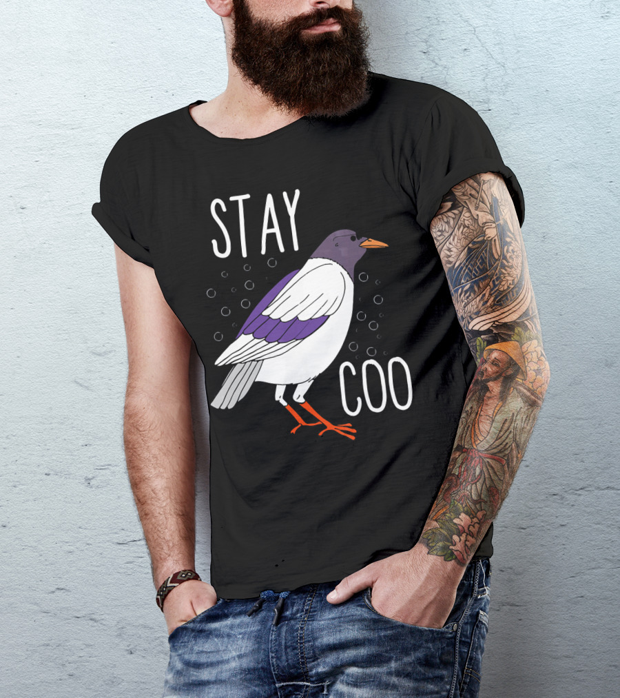 Stay Coo Funny Mottle Pigeon T-Shirt