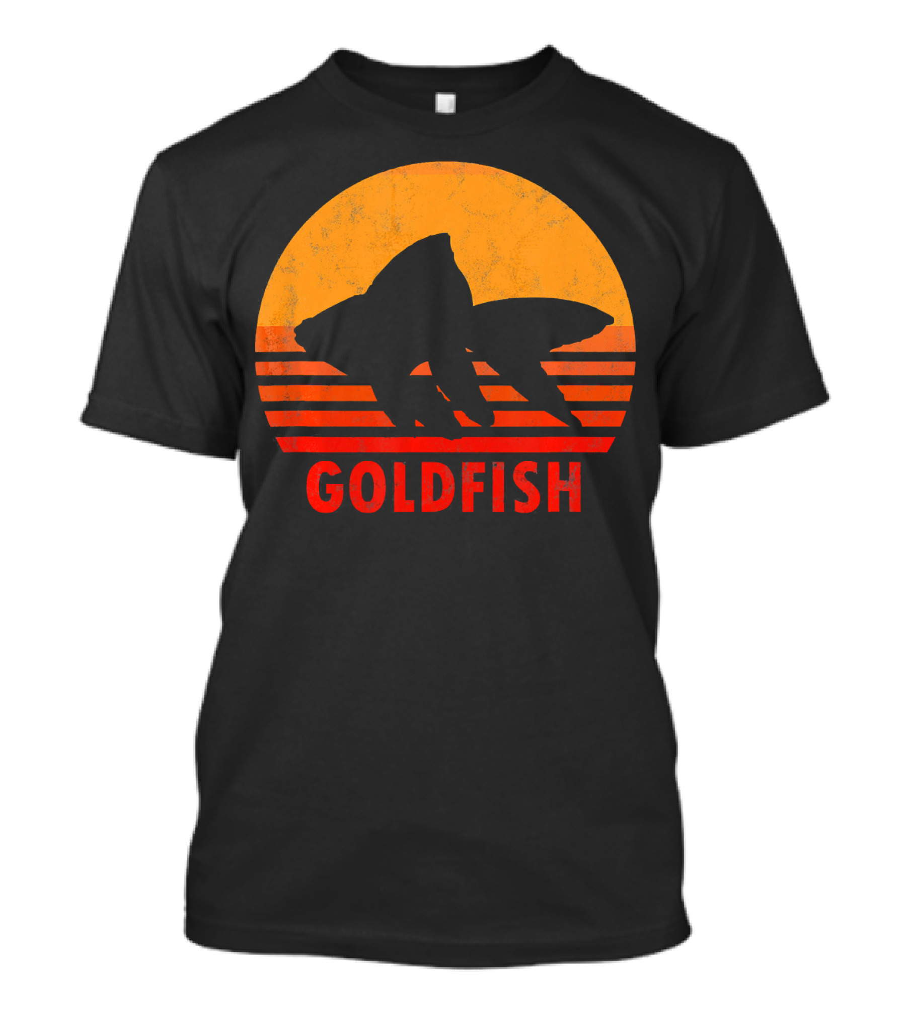 Vintage Goldfish Sunset Silhouette Women Men T-Shirt