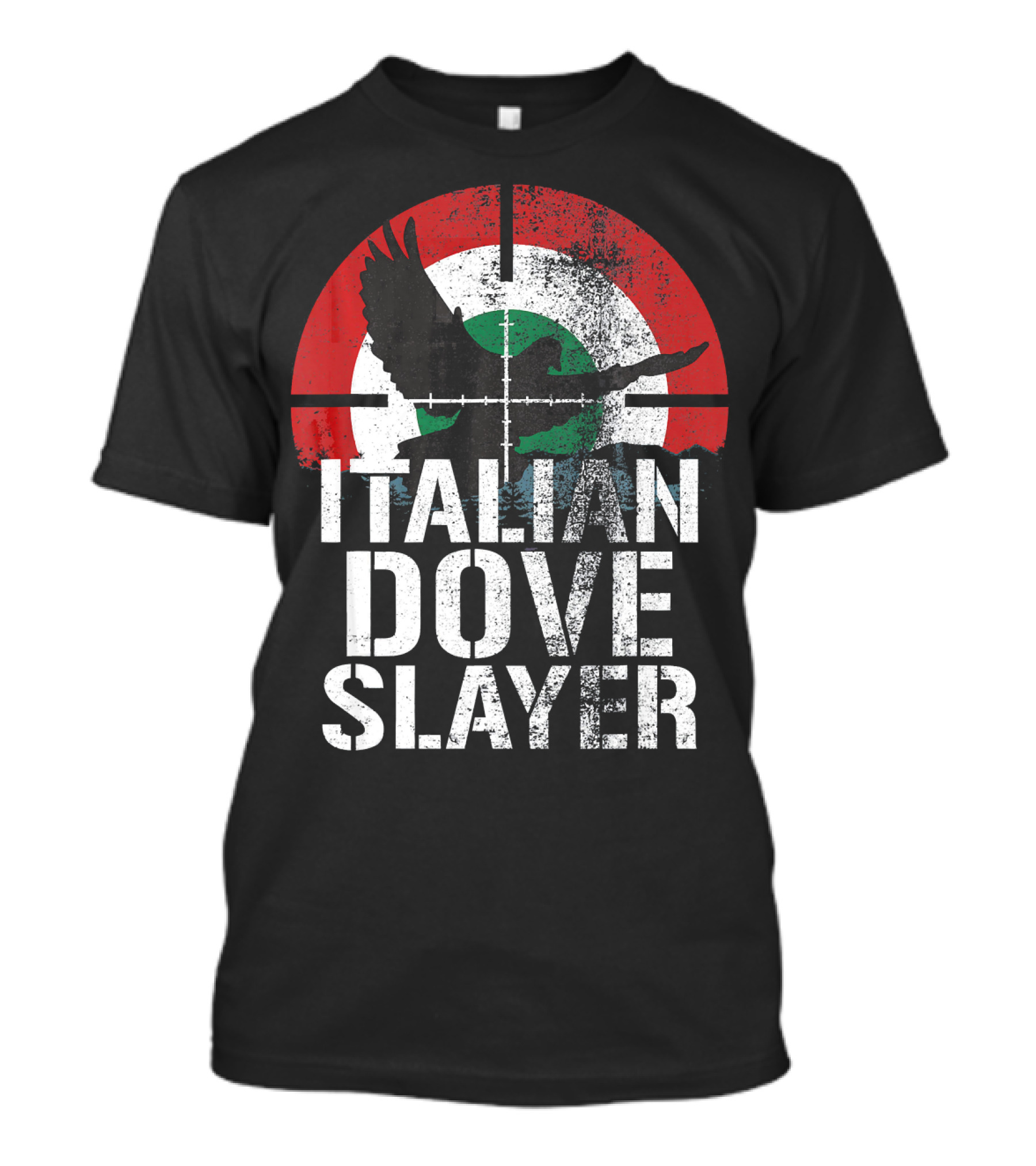 Italian Dove Slayer Vintage Flag Style Hunting Trip T-Shirt