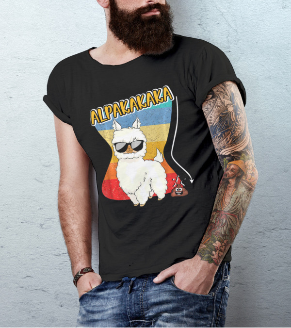 ALPAKAKAKA Vintage Retro Funny Alpaca Ll T-Shirt