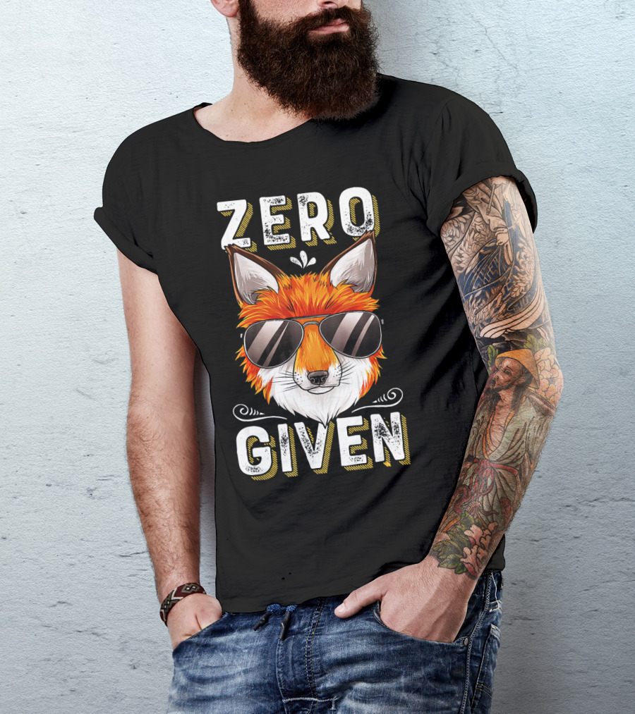 Zero Fox Given Funny Pun I Love Cool Sunglasses Fox T-Shirt