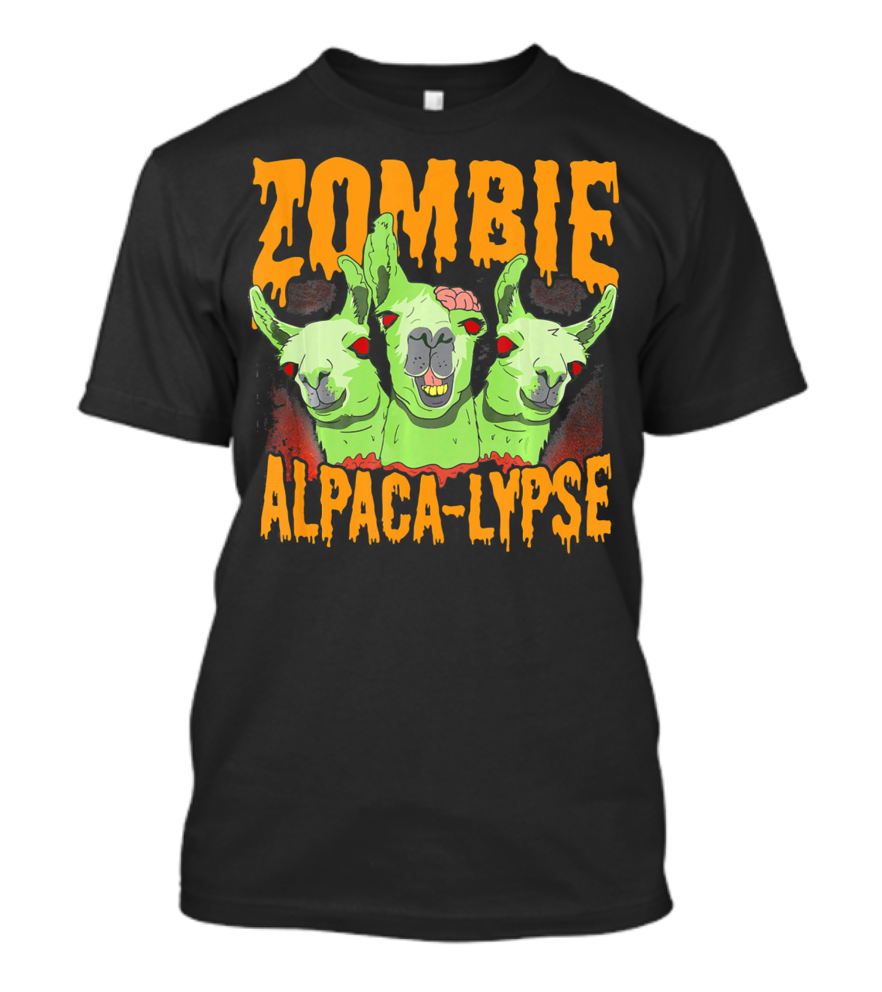 Zombie Alpaca-Lypse Halloween Llama Horror T-Shirt