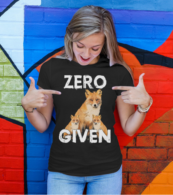 Zero Fox Given Funny Pun Fox Trio T-Shirt