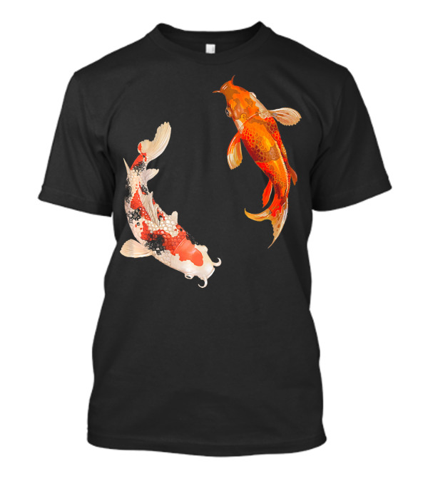 Yin Yang Koi Fishes Harmony Flowing Elegance T-Shirt
