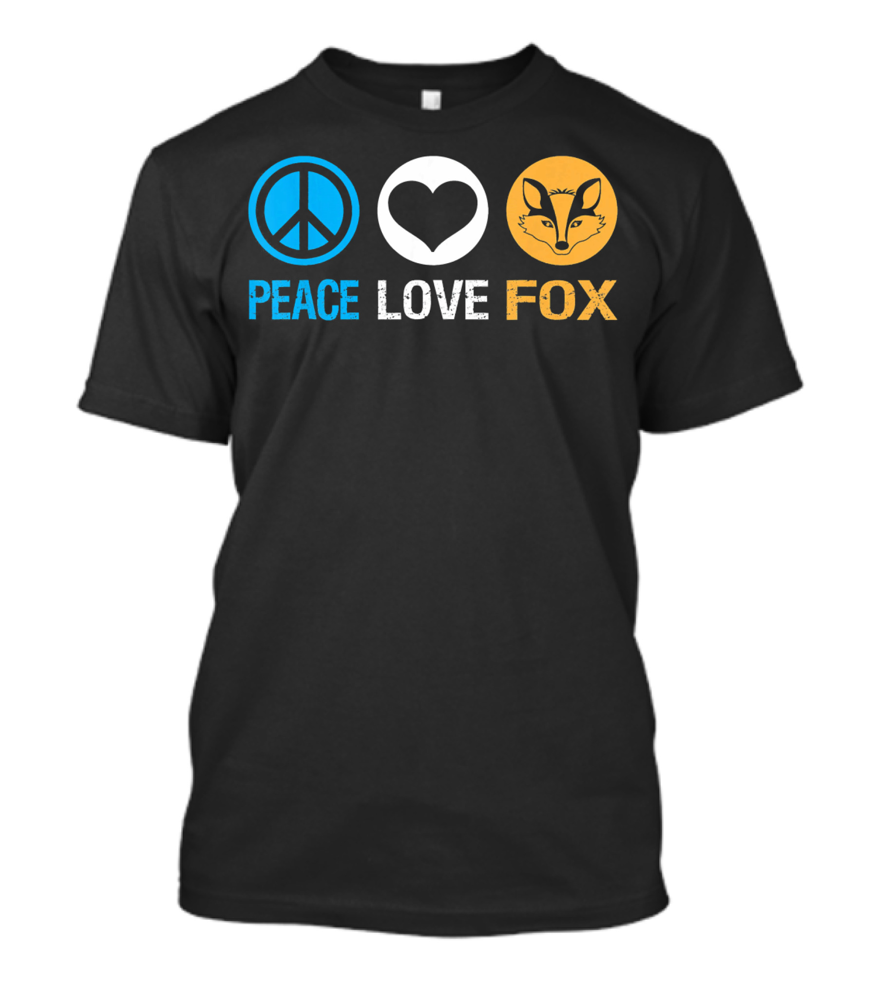 Peace Love Fox Vintage Foxes T-Shirt