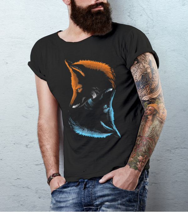 Yin Yang Fox Duality Yin Yang Fox T-Shirt
