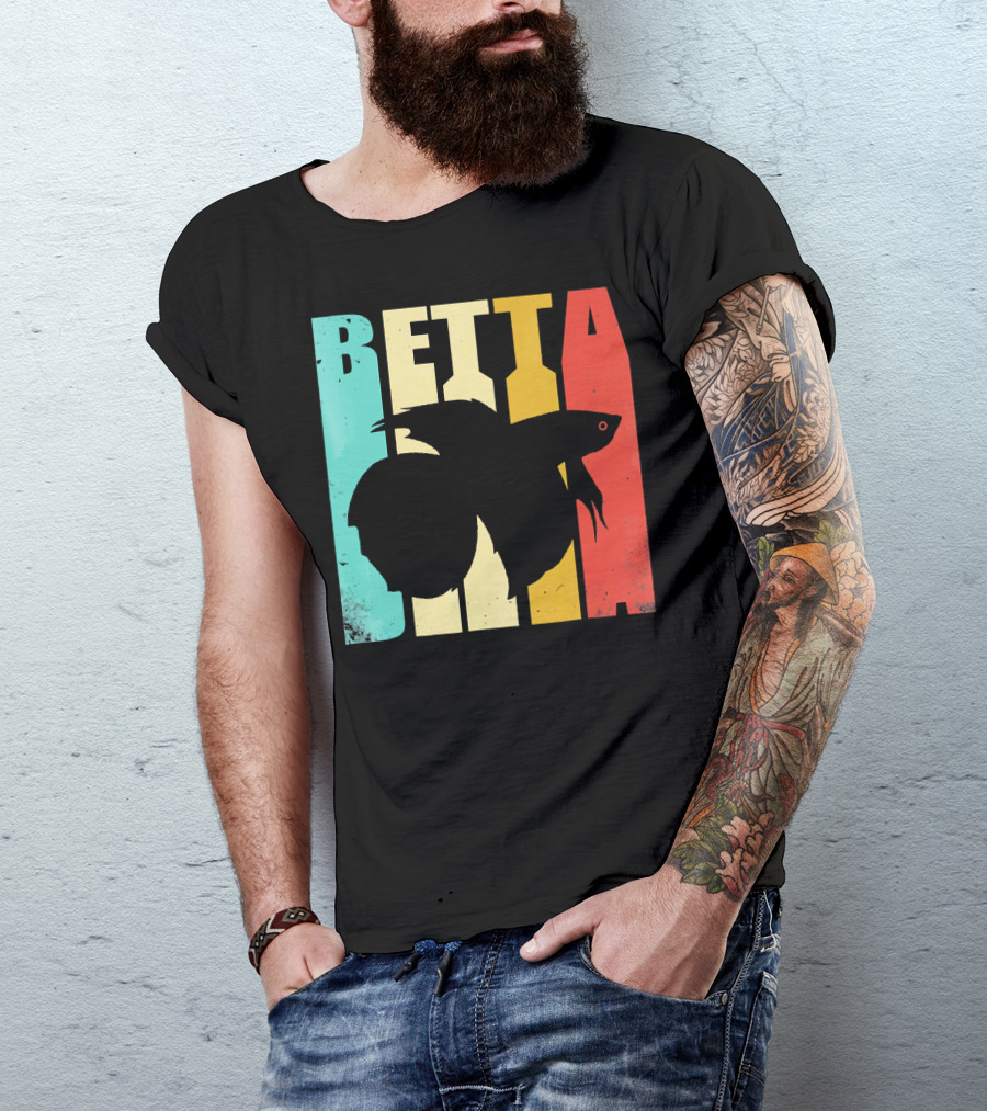 Betta Vintage Retro Bold Colorful T-Shirt