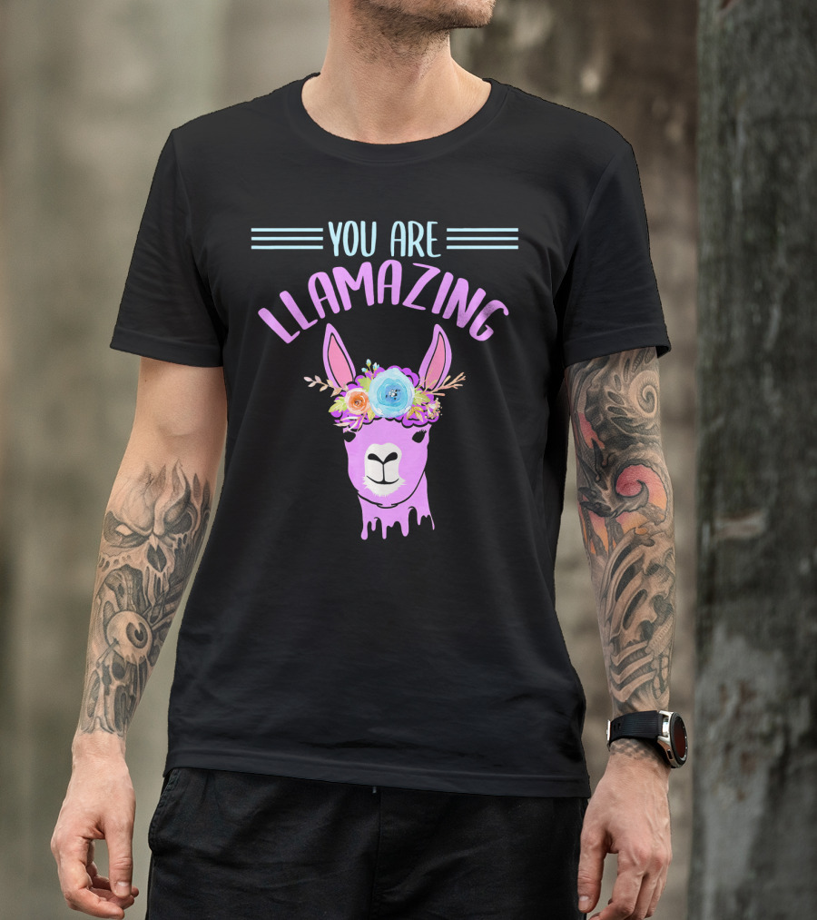 You Are Llamazing Llama With Flower Crown T-Shirt