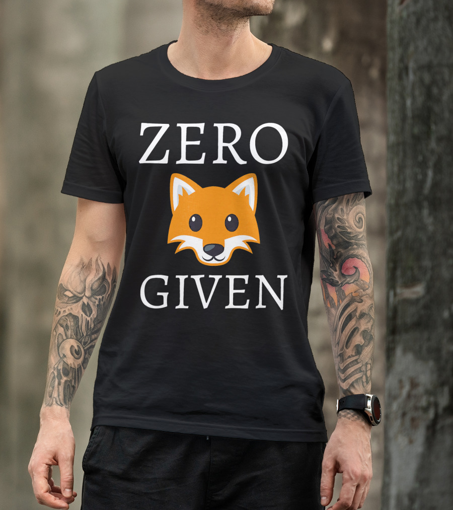 Zero Fox Given Orange Fox Face Fun T-Shirt