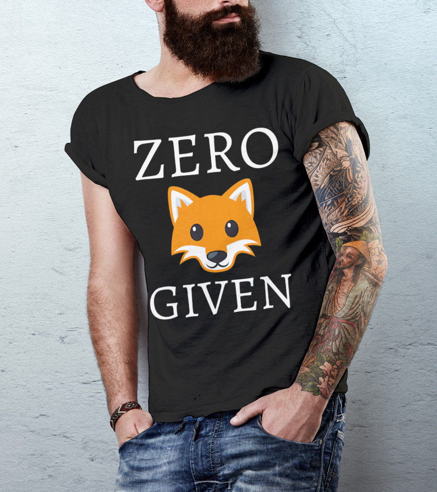 Zero Fox Given Orange Fox Face Fun T-Shirt