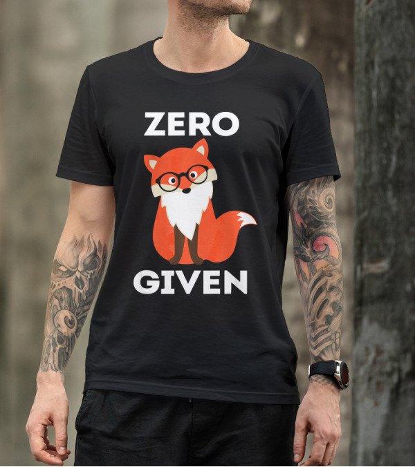 Zero Fox Given Fox Wearing Glasses T-Shirt