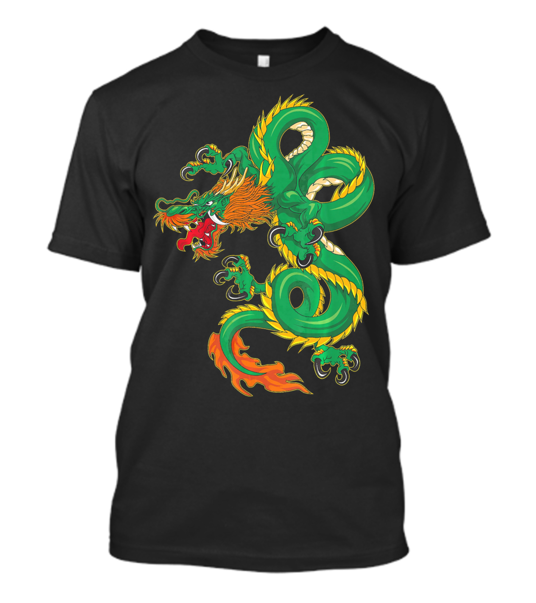 Cool Green Chinese Dragon Mythical Beast T-Shirt