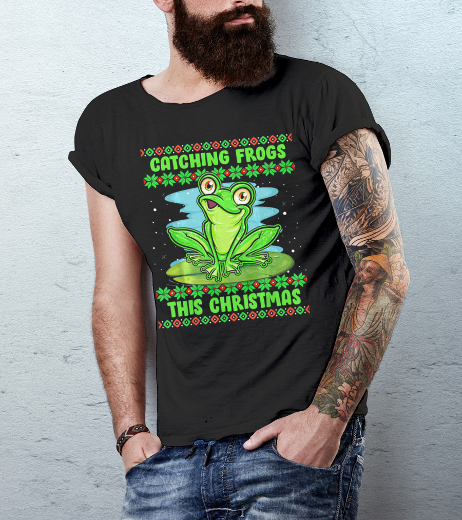 Catching Frogs This Christmas T-Shirt
