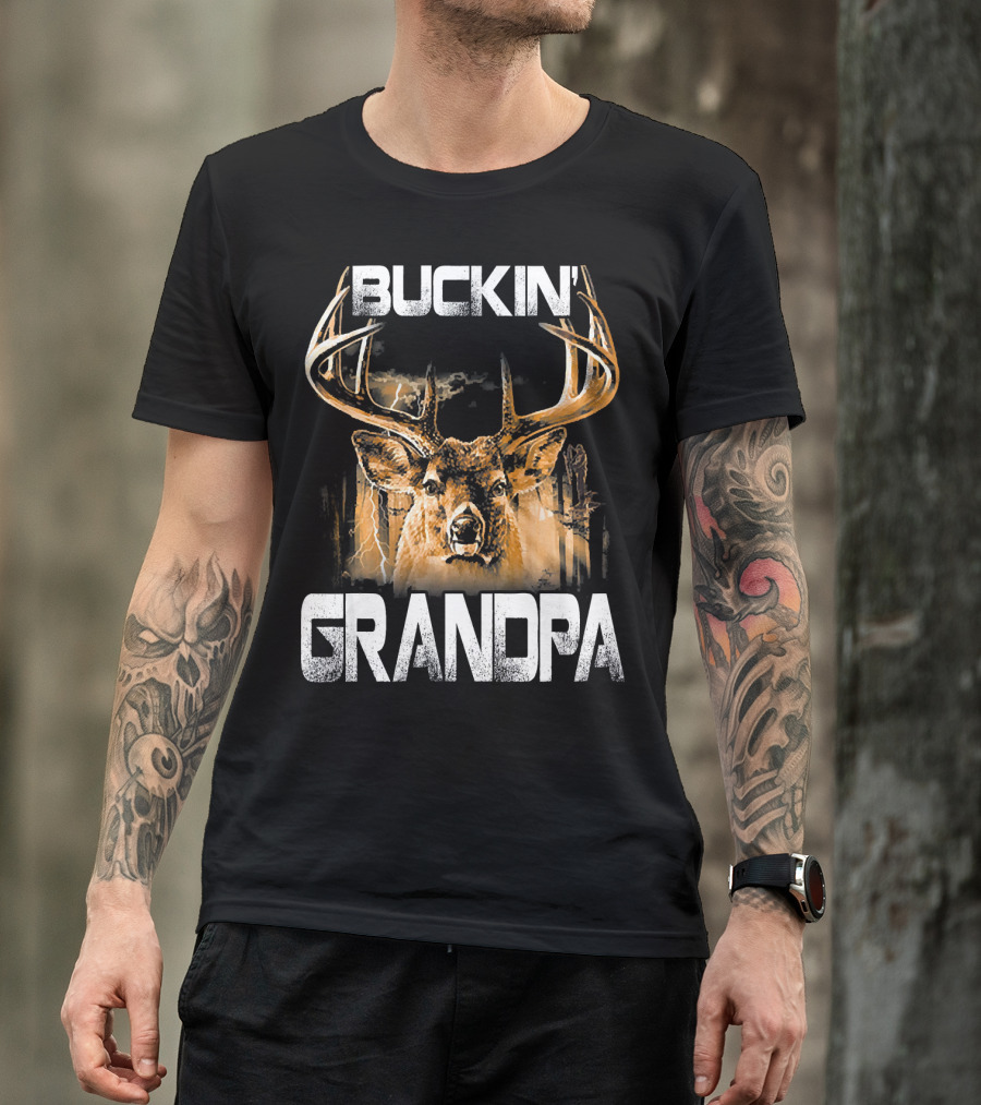 Buckin' Grandpa Deer Buck Antlers T-Shirt